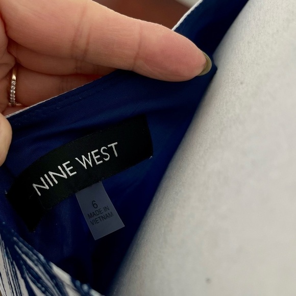 Nine West Maxi Blue and Peach Color Dress, Size 6 - Picture 3 of 3